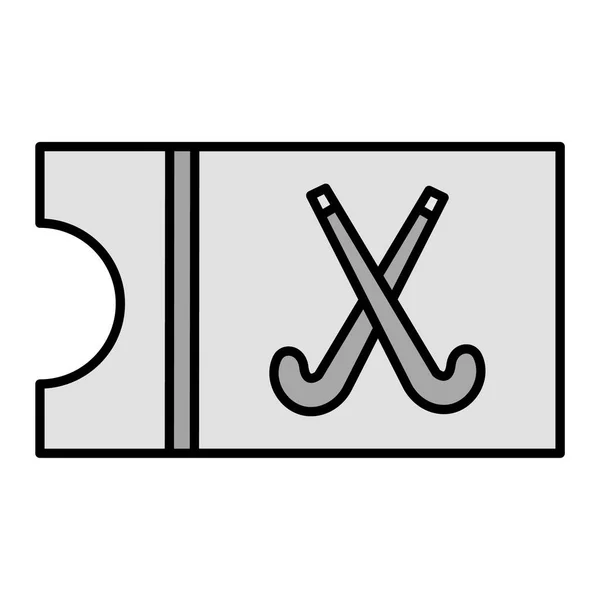 Vector Illustration Hockey Tickets Icon — Stock Vector