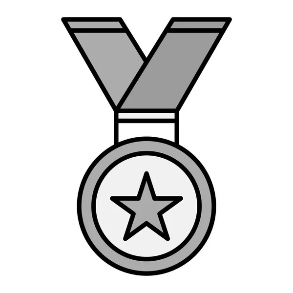 Icône Médaille Schéma Illustration Des Icônes Vectorielles Attribution Pour Web — Image vectorielle