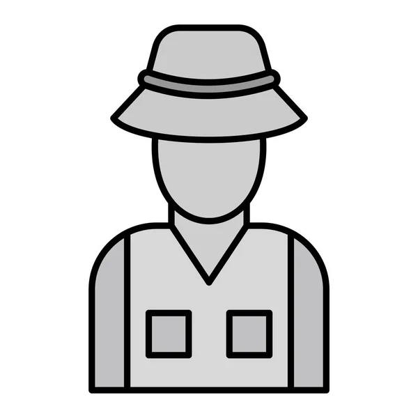 Fisherman Icon Vector Illustration Design — ストックベクタ