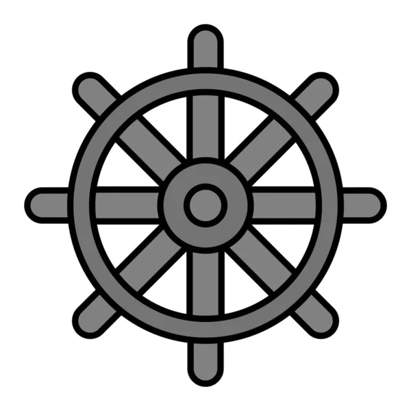 Ship Steering Wheel Isolated Icon Vector Illustration Design — Archivo Imágenes Vectoriales