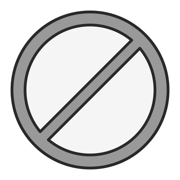 Заборонена Ікона Проста Ілюстрація Інтернету — стоковий вектор