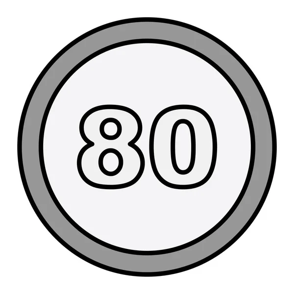 Speed Limit Icon Vector Illustration — Archivo Imágenes Vectoriales