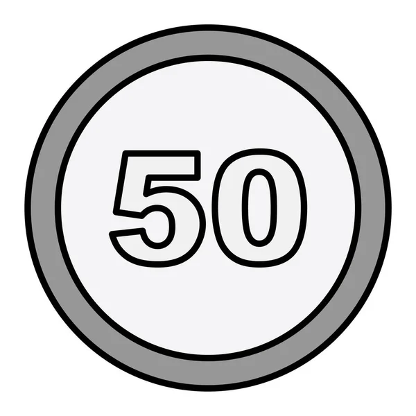 Speed Limit Vector Illustration — Stok Vektör