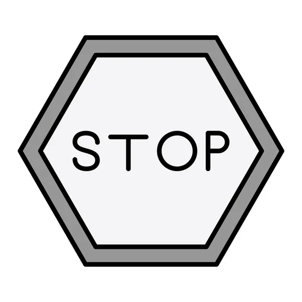 Stoppschild Symbol Vektorillustration — Stockvektor