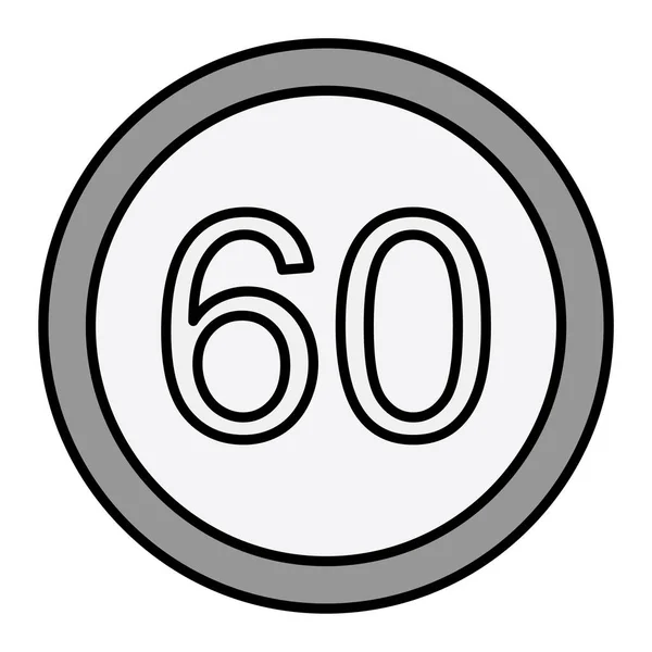 Speed Limit Icon Vector Illustration — Vettoriale Stock