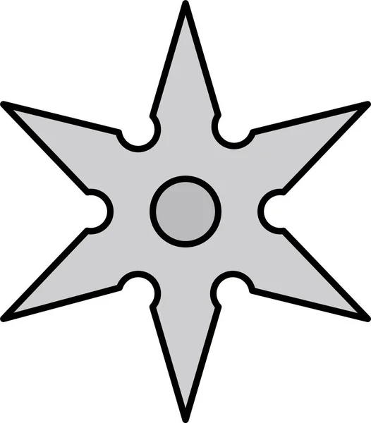Shuriken Web Symbol Einfache Illustration — Stockvektor