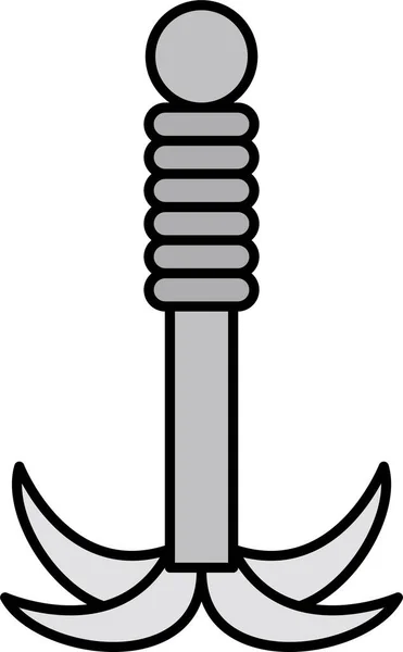 Grappling Hook Web Icon Simple Illustration — Vetor de Stock