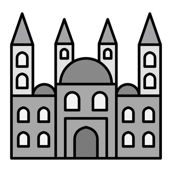 Blue Mosque Web Icon Vector Illustration — Stockový vektor