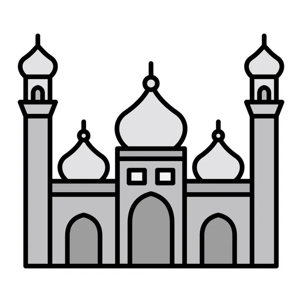 Badshahi Mosque Web Icon Simple Illustration — ストックベクタ