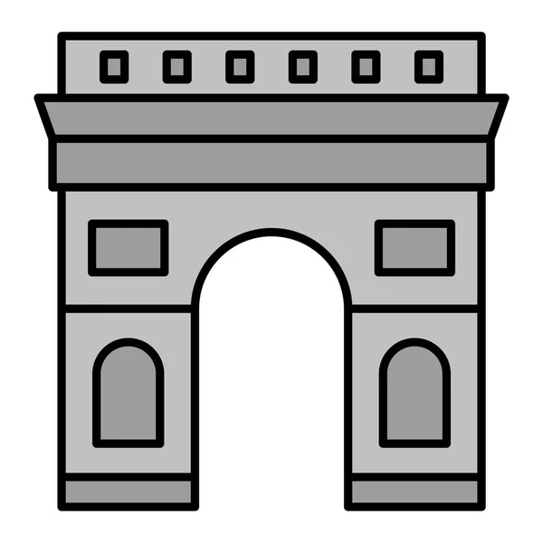 Векторная Иллюстрация Иконы Триумфальная Арка — стоковый вектор