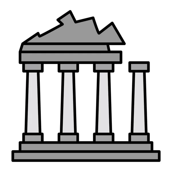 Apollo Tempel Web Symbol Einfache Illustration — Stockvektor