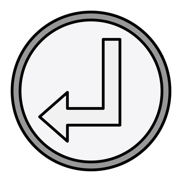Left Modern Icon Vector Illustration — Stockvektor
