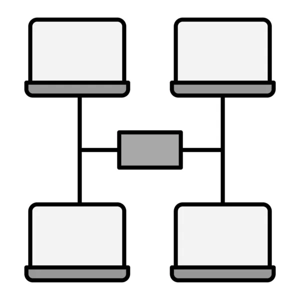 Nätverk Modern Ikon Vektor Illustration — Stock vektor