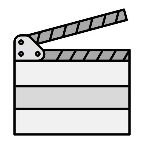 Clapper Board Icoon Platte Illustratie Van Film Clapper Vector Pictogrammen — Stockvector