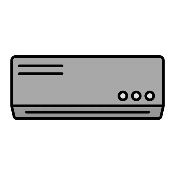 Icona Del Condizionatore Schema Illustrazione Icone Vettoriali Riscaldatore Microonde Web — Vettoriale Stock