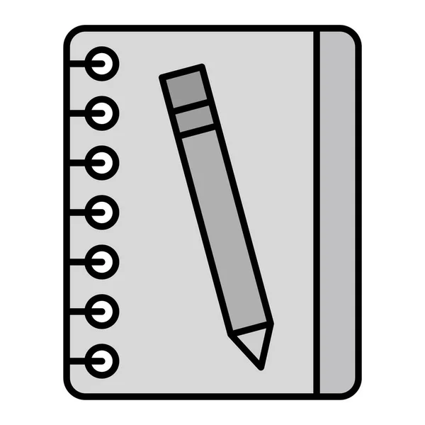 Sketch Book Modern Icon Vector Illustration — Vector de stock