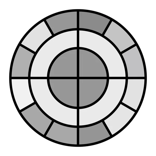 Color Wheel Modern Icon Vector Illustration — Vettoriale Stock
