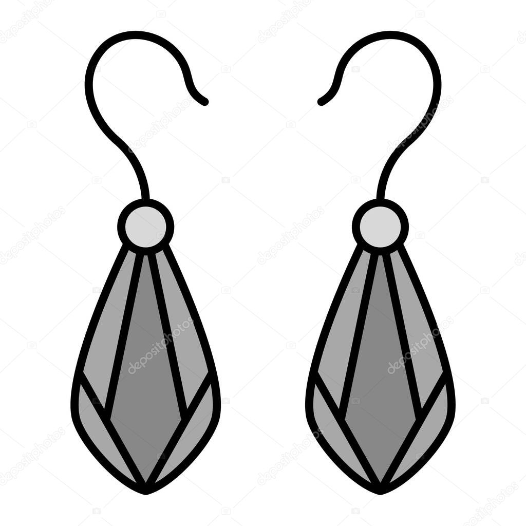 earrings vector illustration, icon element background