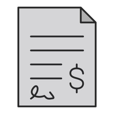 Fatura. Web simgesi basit illüstrasyon