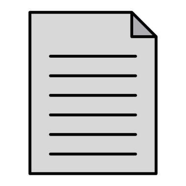 Belge. Web simgesi basit illüstrasyon