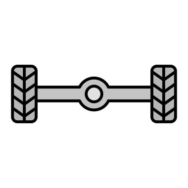 Araba tekerlekleri. Web simgesi basit illüstrasyon