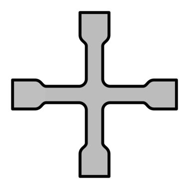 Lug Wrench simgesinin vektör çizimi 