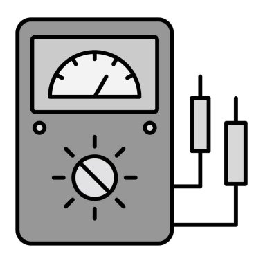 Elektrik sayacı simgesi. özet hız ölçer vektör çizimi.
