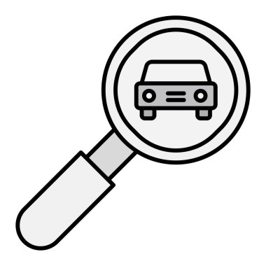 büyüteç ve vektör ile araba araması