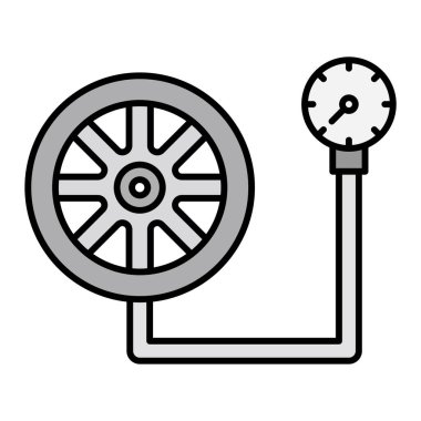 Taksimetre simgesi. Web için otomatik bisiklet vektör simgelerinin özet çizimi