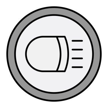 Baş Işıkları. Web simgesi basit tasarım