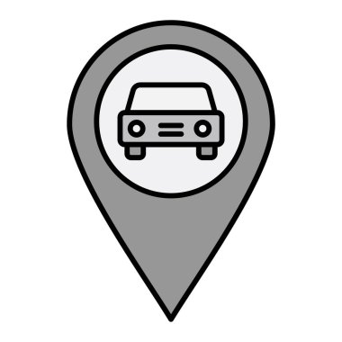 Araba Yer Tutucu simgesi vektörü   