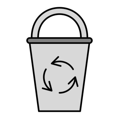 Çöp kutusu simgesinin vektör illüstrasyonu