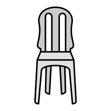 Plastik Sandalye ikonu. vektör illüstrasyonu 