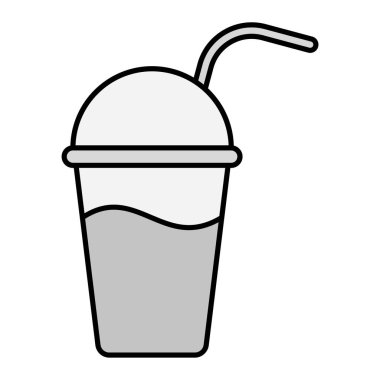 Plastik Kupa. Web simgesi basit illüstrasyon 