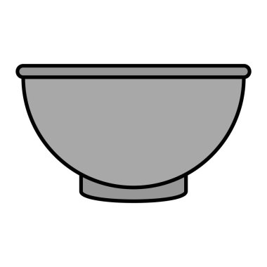 Bir kase yiyecek ikonu vektör çizimi tasarımı