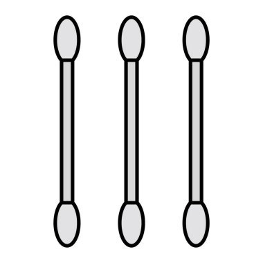 Cotton Buds simgesinin vektör illüstrasyonu