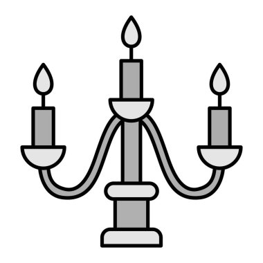 Şamdan. Web simgesi basit tasarım 