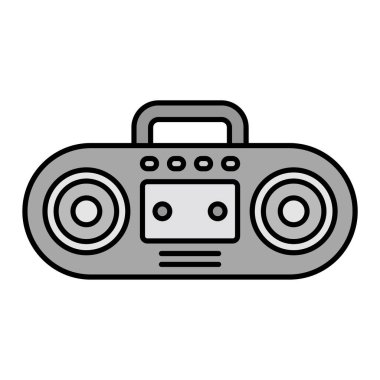 Boombox simgesi vektör illüstrasyon tasarımı 