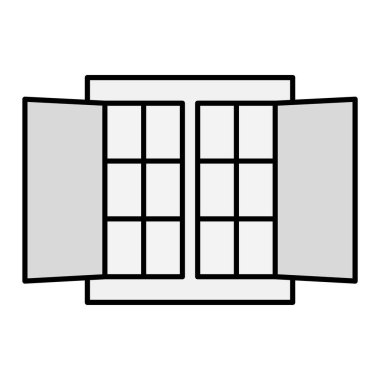 pencere simgesi vektör illüstrasyonu 