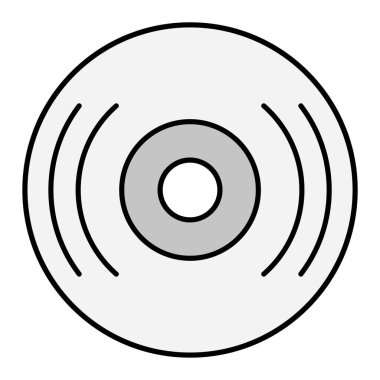 Lp Disk simgesi, vektör illüstrasyonu 