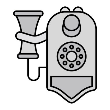 Telefon simgesinin vektör illüstrasyonu 