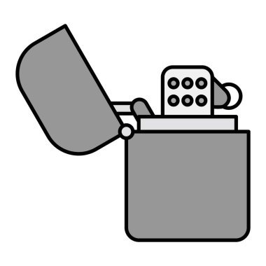 Zippo simgesi vektör illüstrasyon grafik tasarımı 