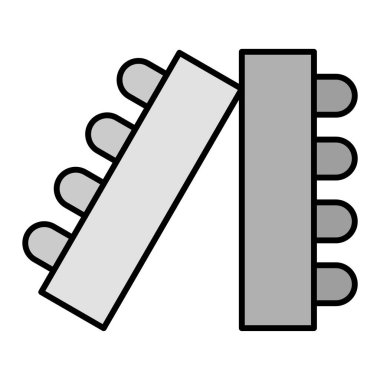 Bloklar simgesi. Basit resimleme 