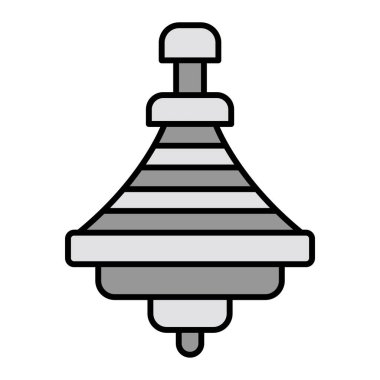 Dönen Üst simgesinin vektör illüstrasyonu 