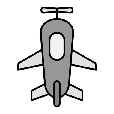 Oyuncak Uçak simgesi. Web için basit helikopter vektör simgeleri çizimi 