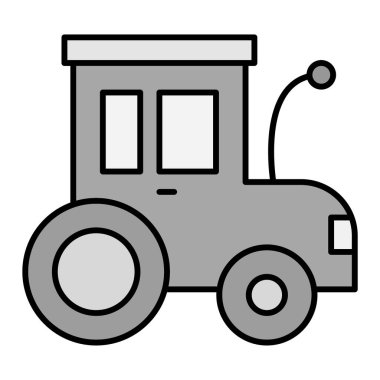Oyuncak Traktör ikonu vektör illüstrasyonu