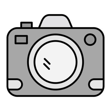 Oyuncak kamera. Web simgesi basit illüstrasyon