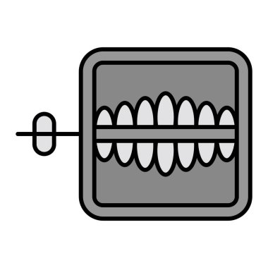 Oyuncak Diş, vektör illüstrasyonu beyaz arkaplanda izole edildi. 