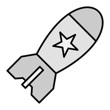 Atom bombası. Web simgesi basit tasarım 