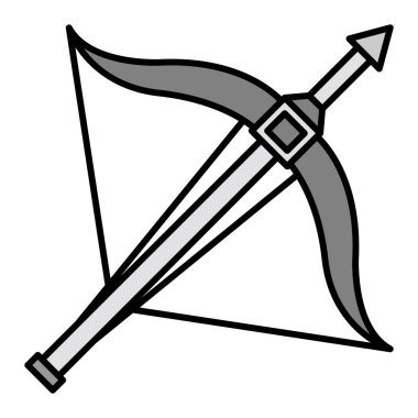 Tatar yayı. Web simgesi basit illüstrasyon